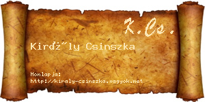 Király Csinszka névjegykártya
