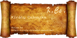 Király Csinszka névjegykártya