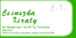 csinszka kiraly business card